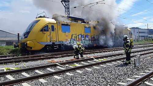 Schwarzwald Brennender TVT rollt ohne Personal